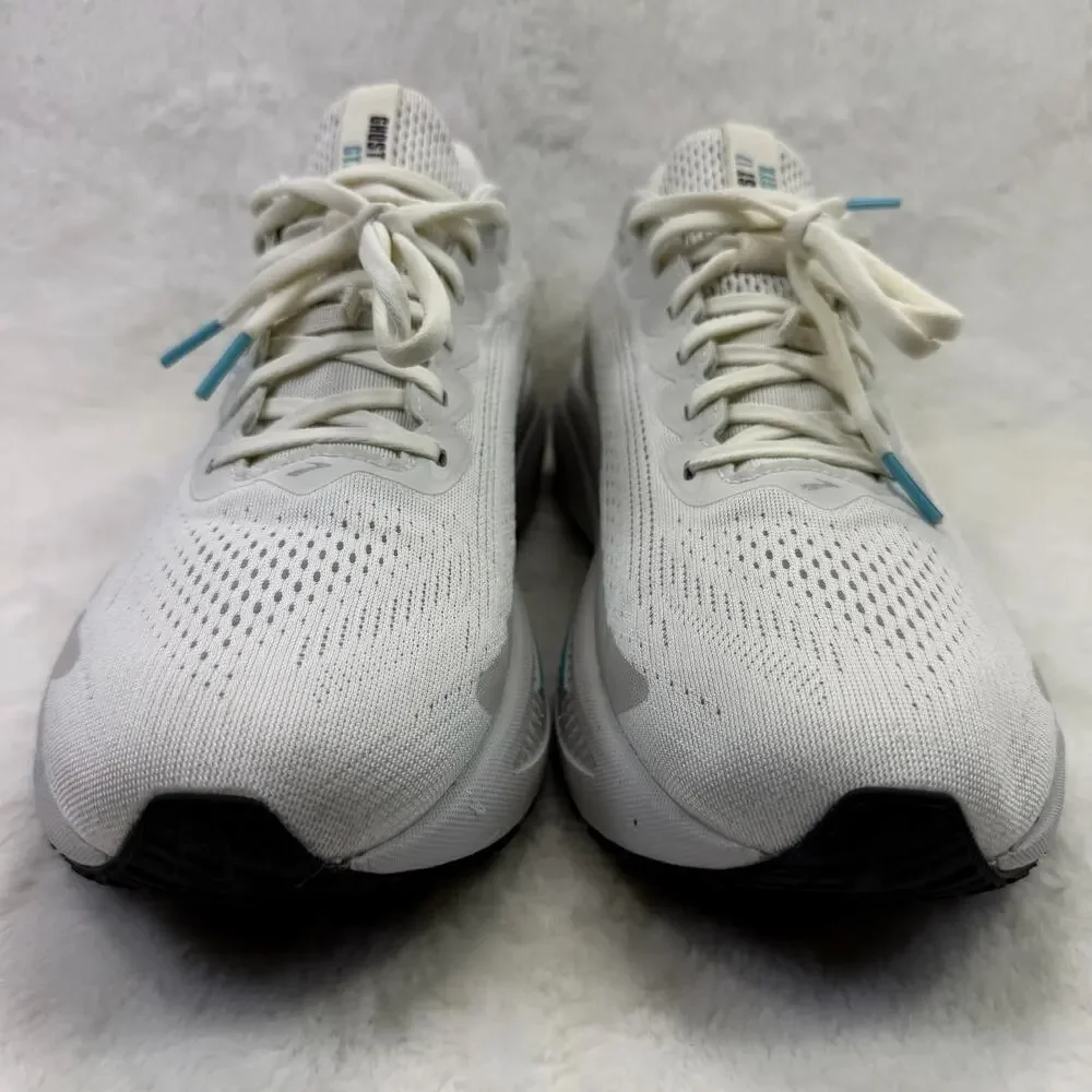 Brooks Ghost 17 GTX Womens Waterproof Running Shoes White Teal Blue Size 12